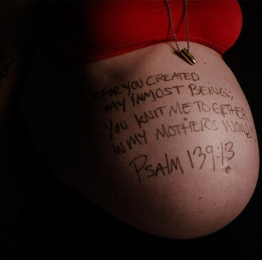 Psalm 139:13 pregnant belly