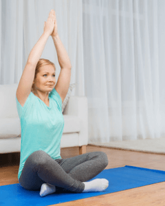 woman doing yoga pic