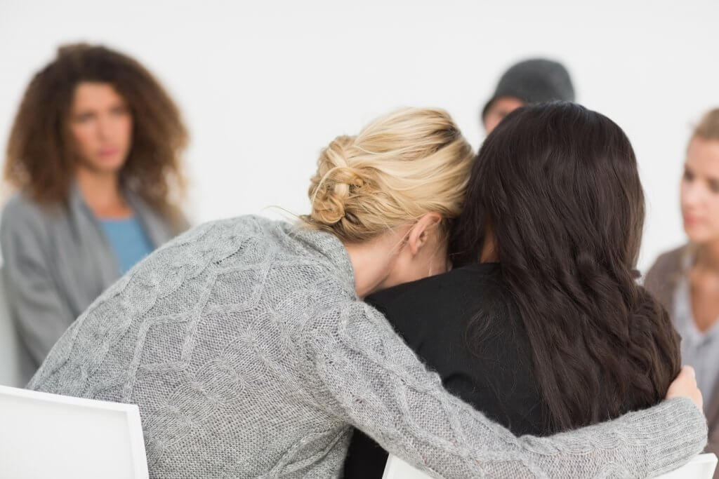 women in support group photo