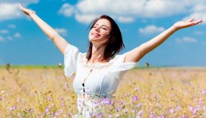 grateful woman