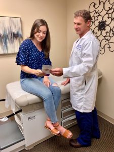 Dr Haley talking with patient about contraception