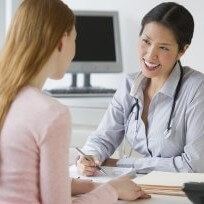 doctor talking to patient