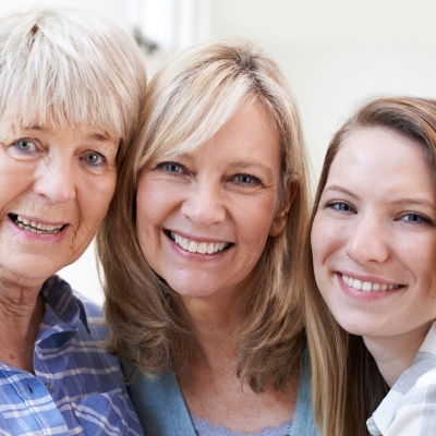 three generations of women