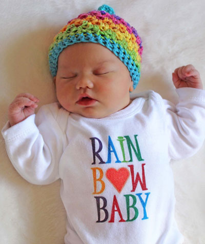rainbow baby photo