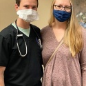 OB/GYN Dr Crigler with pregnant patient