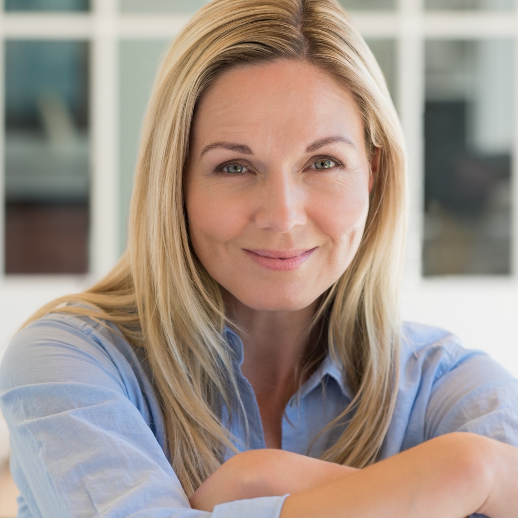 mature woman smiling