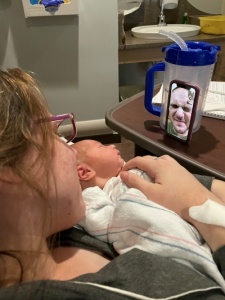 baby with dad facetime photo