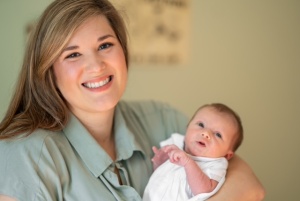 mom and baby